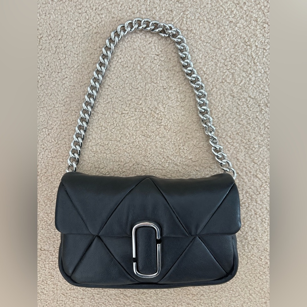 Marc Jacobs Diamond Quilted Black Leather Shoulder/Crossbody Bag